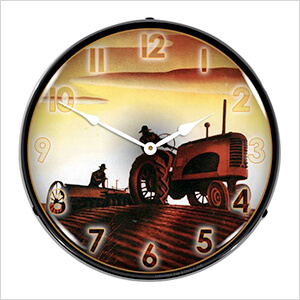 Working in the Field Backlit Wall Clock