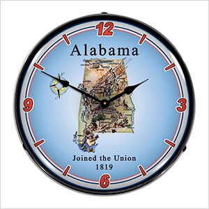 State of Alabama Backlit Wall Clock