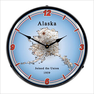 State of Alaska Backlit Wall Clock