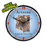 Collectable Sign and Clock State of Arizona Backlit Wall Clock