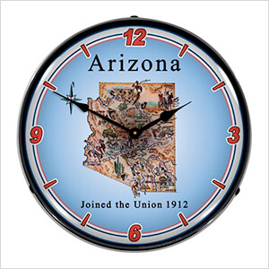 State of Arizona Backlit Wall Clock