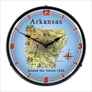 State of Arkansas Backlit Wall Clock