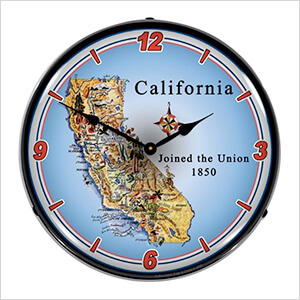 State of California Backlit Wall Clock