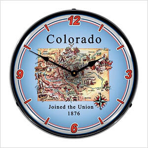 State of Colorado Backlit Wall Clock