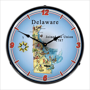 State of Delaware Backlit Wall Clock