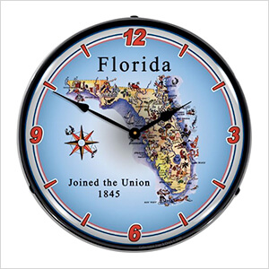 State of Florida Backlit Wall Clock