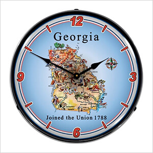 State of Georgia Backlit Wall Clock