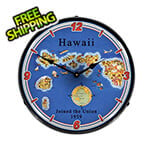 Collectable Sign and Clock State of Hawaii Backlit Wall Clock