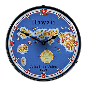 State of Hawaii Backlit Wall Clock