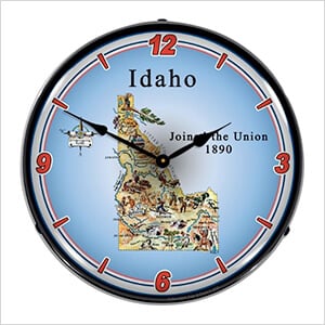 State of Idaho Backlit Wall Clock