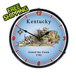 Collectable Sign and Clock State of Kentucky Backlit Wall Clock