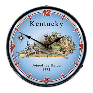 State of Kentucky Backlit Wall Clock