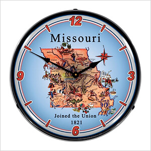State of Missouri Backlit Wall Clock