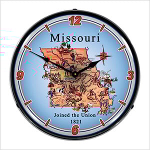 State of Missouri Backlit Wall Clock