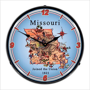 State of Missouri Backlit Wall Clock