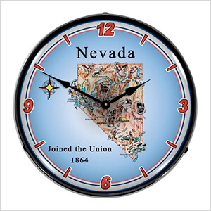 State of Nevada Backlit Wall Clock