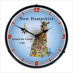 State of New Hampshire Backlit Wall Clock