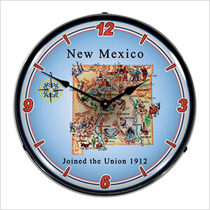 State of New Mexico Backlit Wall Clock