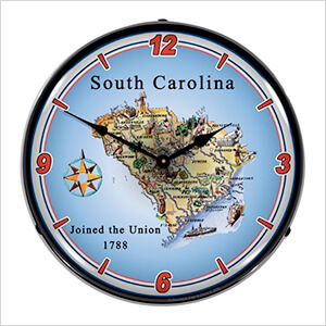 State of South Carolina Backlit Wall Clock