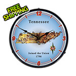 Collectable Sign and Clock State of Tennessee Backlit Wall Clock