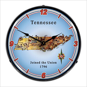 State of Tennessee Backlit Wall Clock