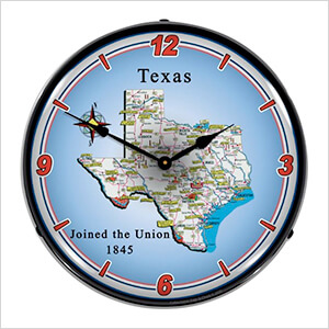 State of Texas Backlit Wall Clock
