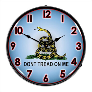 Don't Tread on Me Backlit Wall Clock