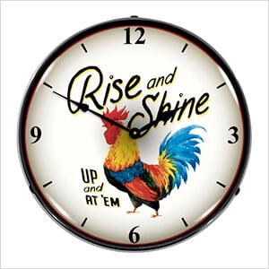 Rise and Shine Backlit Wall Clock