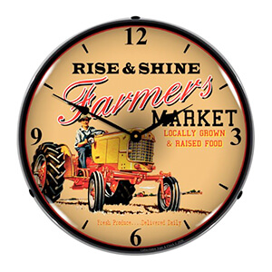 Farmers Market Backlit Wall Clock