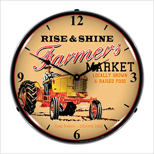 Farmers Market Backlit Wall Clock