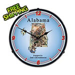 Collectable Sign and Clock Alabama Supports the 2nd Amendment Backlit Wall Clock