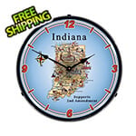 Collectable Sign and Clock Indiana Supports the 2nd Amendment Backlit Wall Clock
