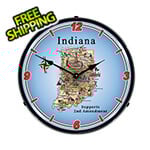 Collectable Sign and Clock Indiana Supports the 2nd Amendment Backlit Wall Clock