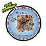 Collectable Sign and Clock New Mexico Supports the 2nd Amendment Backlit Wall Clock