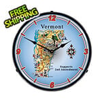 Collectable Sign and Clock Vermont Supports the 2nd Amendment Backlit Wall Clock