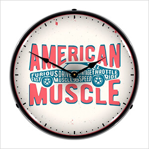 American Muscle Backlit Wall Clock
