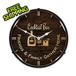 Collectable Sign and Clock Cocktail Bar Backlit Wall Clock
