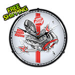 Collectable Sign and Clock Build Break Repeat Backlit Wall Clock