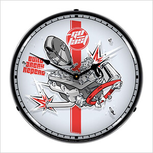 Build Break Repeat Backlit Wall Clock