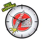 Collectable Sign and Clock Combust Backlit Wall Clock
