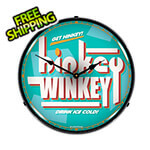 Collectable Sign and Clock Hinkey Winkey Soda Backlit Wall Clock