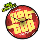 Collectable Sign and Clock Hot Top Soda-Pop Backlit Wall Clock