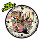 Collectable Sign and Clock Mr. Yummi Ice Cream Backlit Wall Clock