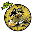 Collectable Sign and Clock Speed Shifter Backlit Wall Clock
