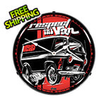 Collectable Sign and Clock Respect the Van Backlit Wall Clock
