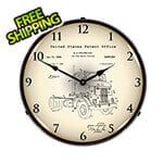 Collectable Sign and Clock 1950 Peterbuilt Cab Over Semi Truck Patent Blueprint Backlit Wall Clock