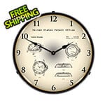 Collectable Sign and Clock 1999 Rolex Diving Watch Patent Blueprint Backlit Wall Clock