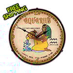 Collectable Sign and Clock Aquarius Backlit Wall Clock