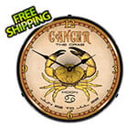 Collectable Sign and Clock Cancer Backlit Wall Clock