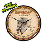 Collectable Sign and Clock Capricorn Backlit Wall Clock